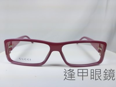 『逢甲眼鏡』GUCCI 鏡框  果醬紫透明方框 側邊金屬鏤空設計 復古款【GG1524 UIS】