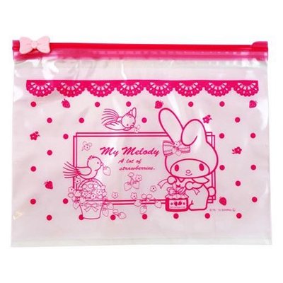 日本 三麗鷗 美樂蒂 雙子星 旅行收納袋 防水文件袋 收納袋 拉鍊 夾鏈袋 資料袋 ( 3 個入 )