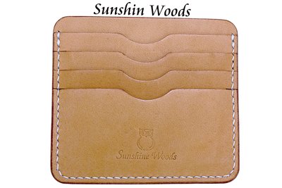 【Penworld】Sunshine Woods 真皮植鞣革 五格名片夾/信用卡夾 棕
