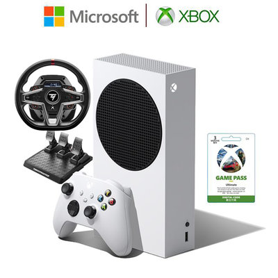 【含稅】Microsoft微軟 Xbox Series S 512GB遊戲主機 加XGPU 3個月*1 加賽車方向盤