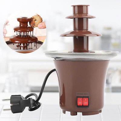 廠家直銷 家用迷你巧克力瀑布機臺灣110V電器巧克力噴泉三層融化朱古力火鍋