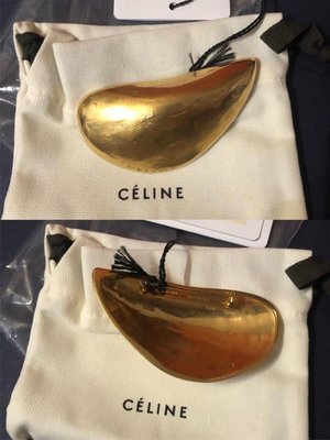 Celine Phoebe Philo 絕版 經典飾品 金色別針 項鍊 皮扣手環 金屬手環 鑰匙圈 一組 5件 原價超過8萬以上