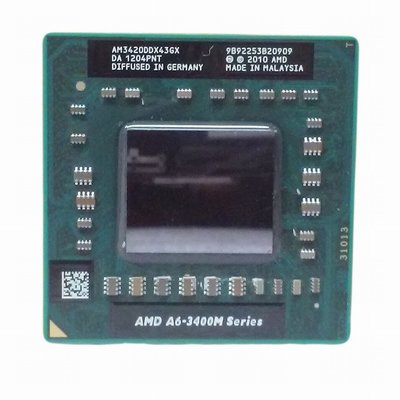 AMD A6-3400M 四核心 筆電專用 處理器 ( 時脈1.4 GHz Turbo 2.3 GHz ) 測試良好備品