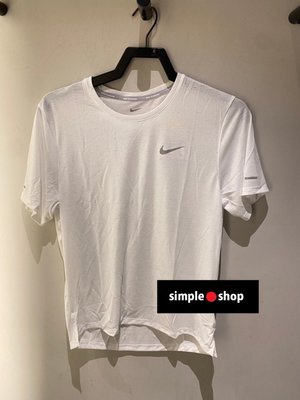 【Simple Shop】NIKE MILER Dri-FIT 運動短袖 訓練 跑步短袖 白色 男 CU5993-100