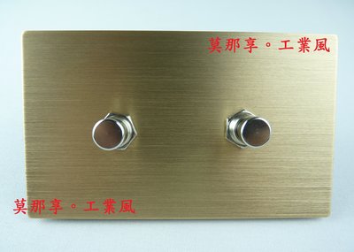 [ 莫那享 ] 工業風 現代 復古 鋁製 金色面板 侒鍵型 雙開 G-008