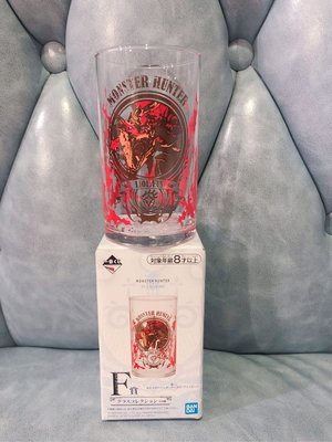 全新正版稀有一番賞 魔物獵人世界 ICEBORNE 玻璃杯 杯子 F賞   火咒龍