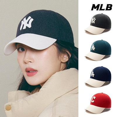 MLB 文佳煐同款 N-COVER 可調式硬頂羊毛棒球帽 道奇/守護者/洋基隊 (3ACPV0236-四色任選)