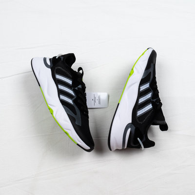 Adidas Neo FUTUREFLOW 黑白綠 透氣 休閒運動跑步鞋 男女鞋 FW3371【ADIDAS x NIKE】