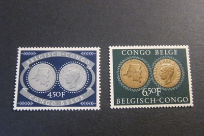 【雲品13】剛果Congo 1954 Sc 288-9 set MH 庫號#B538 91438