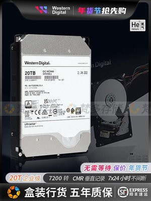 WD/西數HC560 WUH722020BLE6L4 20TB7.2K SATA3氦氣企業級硬碟20T
