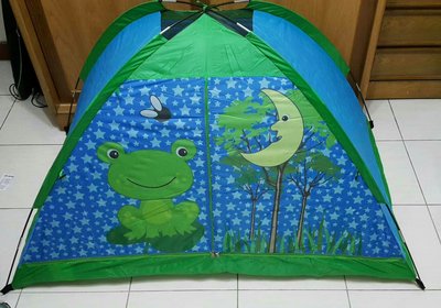美國兒童帳篷+兒童睡袋超值特惠組RV露營也可海灘休憩用可家裡當兒童用遊戲帳 蒙古包帳棚(青蛙圖案)
