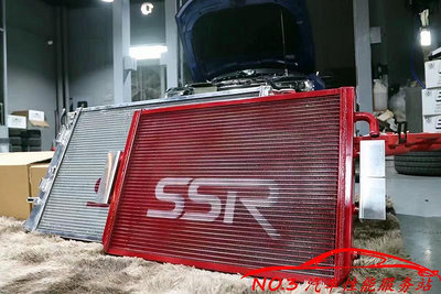 SSR加大中冷水箱適配奧迪EA837機械增壓3.0T A5 A6 A7 S5 SQ5改裝