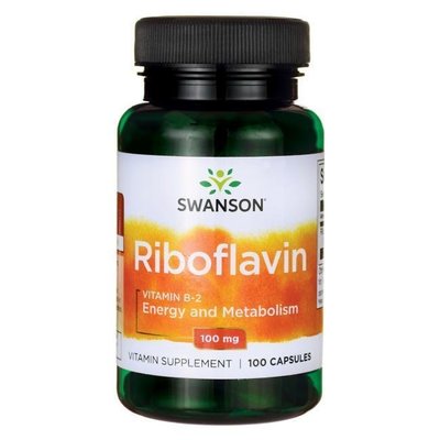 【天然小舖】Swanson Riboflavin 維他命B2 100mg * 100顆 維生素 B-2