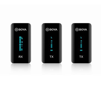 博雅 BOYA BY-XM6-S2 ( 一對二 3.5mm TRS ) 迷你雙通道 無線麥克風系統 實時監聽 公司貨