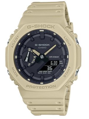 【萬錶行】CASIO G-SHOCK 簡約獨特 新色八角型錶殼 GA-2100-5A