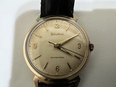 1960’ 古董 bulova  錶頭全原裝 包金 自動 機械錶