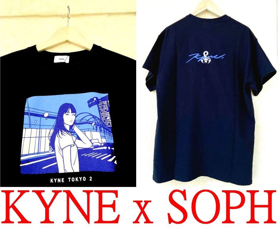 BLACK全新KYNE x SOPHNET澀谷開幕限定SOPH復古漫畫厭世少女短T (另有帽