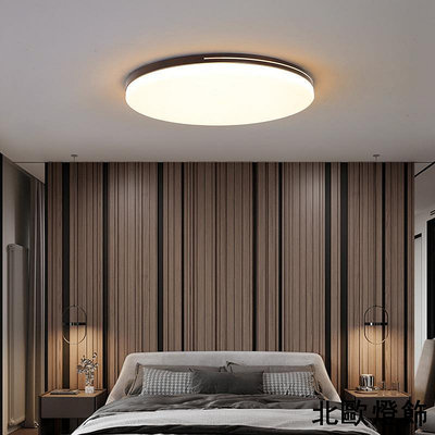 新中式led吸頂燈超薄客廳燈長方形燈具現代簡約實木北歐主臥室燈