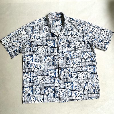美國製造 Pacific Legend Hawaiian Shirt 純棉 滿版熱帶風情印花 夏威夷衫 vintage