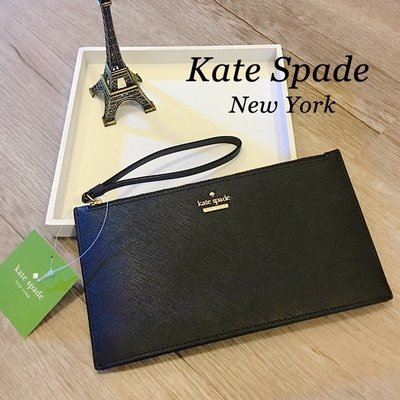 Kate Spade New York 經典LOGO手腕包 牛皮手包 防刮皮 手機包 零錢包#4229現貨新品未使用
