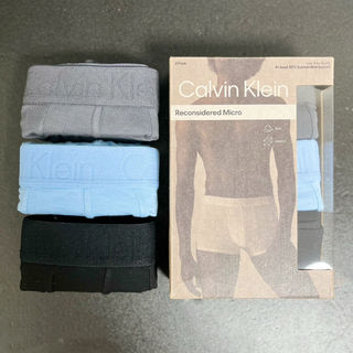 (PSM街頭潮流選)現貨CALVIN KLEIN 正品公司貨Reconsidered Micro絲質彈性舒適四角褲3入組