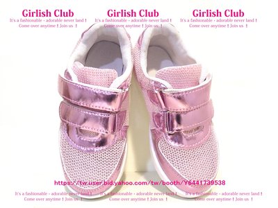 【Girlish Club】女童亮粉紅魔鬼沾網狀透氣布鞋(c442)carters gap休閒鞋amber二五一元起標