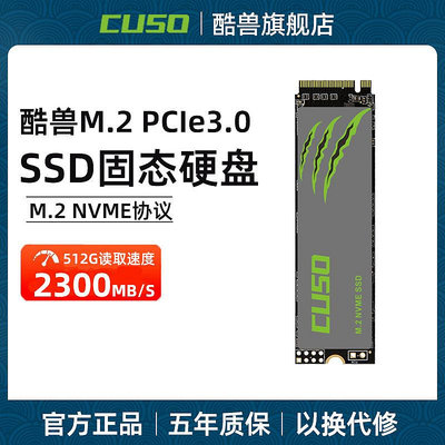 酷獸128g 256g 512g 1t固態硬盤SSD筆記本臺式機電腦M.2接口NVMe