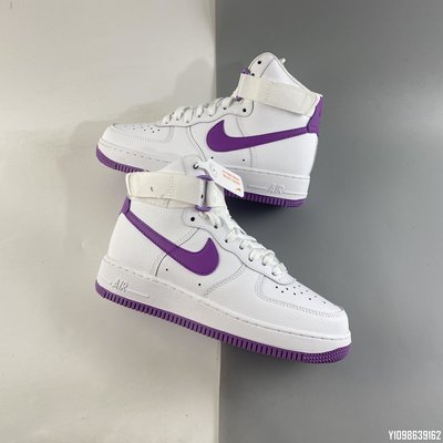 NIKE Air Force 1 High '07 白紫 皮革 簡約 滑板鞋 334031-112 36-45 男女鞋