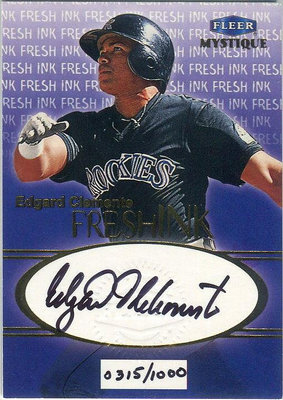 Edgard Clemente 1999 Fleer Mystique Fresh Ink 限量簽名卡[S]