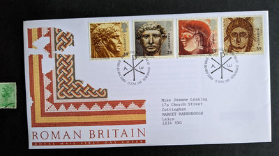 英國1993年代「羅馬帝國時期不列顛名人4全」首日封實寄