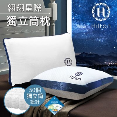 【Hilton 希爾頓】翱翔星際銀離子沉睡獨立筒枕(B0104-W)