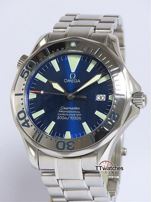 台北腕錶 Omega 歐米茄  Seamaster  41mm  海馬 300米 電光藍 187656