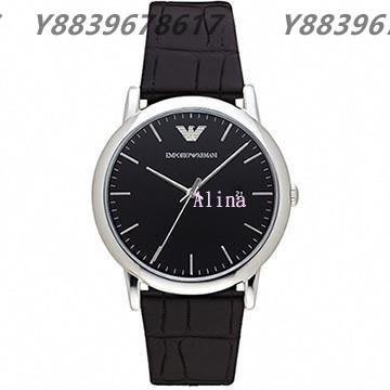 美國代購EMPORIO ARMANI AR2500 亞曼尼 手錶 日期視窗 石英腕錶皮錶帶 男錶女錶