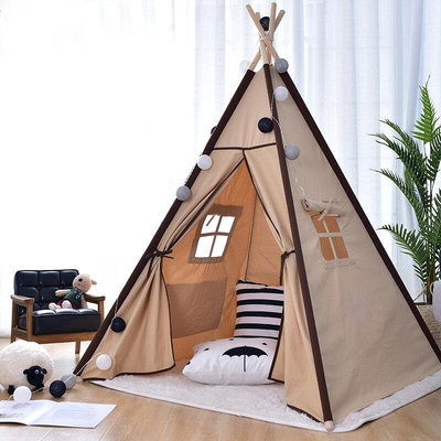 兒童三角印第安帳篷室內游戲屋寶寶攀爬帳篷兒童房間嬰兒玩具
