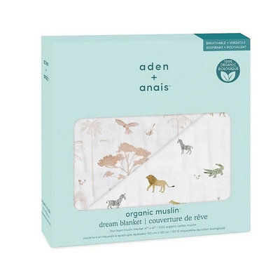 Aden & Anais 有機棉舒適厚毯(ANADBO10007草原動物) 2144元