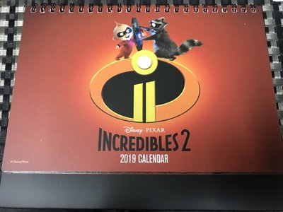 (全新品)正版 迪士尼 超人特攻隊2 2019 桌曆 月曆