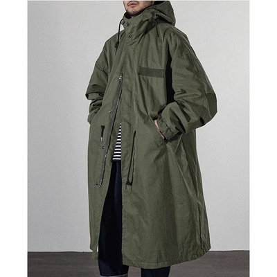 現貨在臺 日系復古M51中長版風衣外套寬鬆外套長版大衣