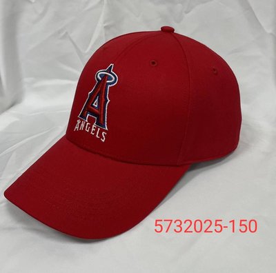 MLB Majestic 隊伍LOGO 浮雕電繡隊徽球迷帽球帽 天使隊 紅