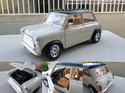 【Bburago 精品】1/18 Mini Cooper 1969 復古迷你 經典車款~全新白色~特惠價~