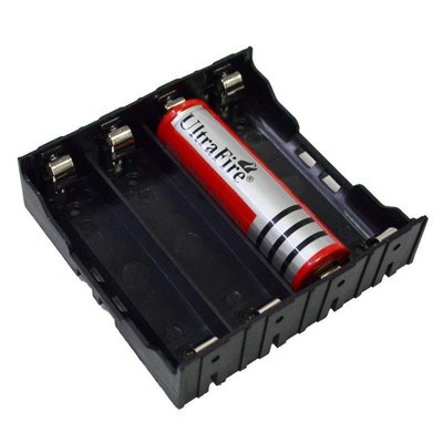電池盒18650四槽帶插針 無線款 電池盒 塑料電池盒 串聯【GF353】 123便利屋
