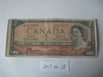 加拿大1954年2元（魔鬼臉）