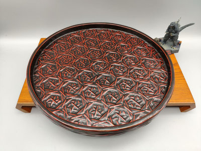 【二手】國內現貨，日本，籃胎漆器，茶盤。24943【古玩天下】古玩 收藏 古董