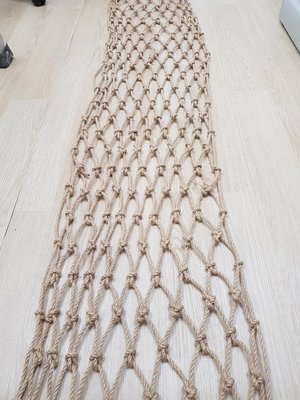 麻繩/編織繩/安全網/麻繩網/裝飾網/攀爬網。60x300公分（全新）
