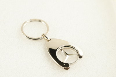 【DIY PLAZA】M-Benz 賓士 鑰匙圈 電鍍銀色 (非原廠品) 做工精良 德國供應商週年商品 數量不多