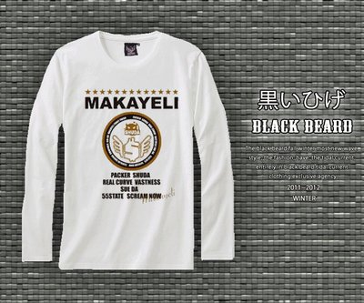 《BBD．黑鬍子》MAKAYELI•小惡魔系列•金錢翅膀、星狀圖騰•字母 設計T『白色』『M』-S721697．AW