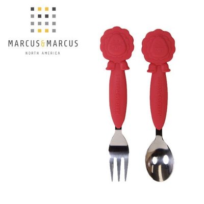Marcus & Marcus 不鏽鋼叉匙餐具組/兒童餐具 獅子
