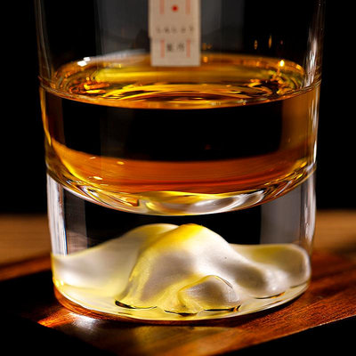 日式小眾雪山富士山酒杯杯子江戶銷子玻璃杯威士忌杯日本家用