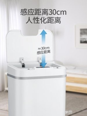 100原廠％垃圾桶 智慧垃圾桶家用客廳衛生間廚房創意自動感應帶蓋大號電動拉圾桶 SHJ23479