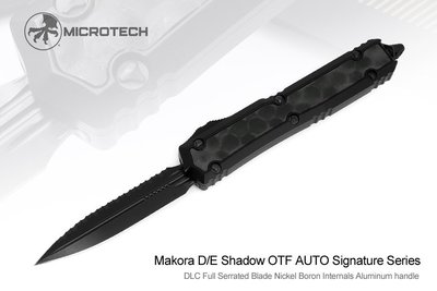 【angel 精品館 】Microtech Makora DLC鑲嵌黑鋁柄 聖螞蟻 自動刀_206-3DLCTBISH