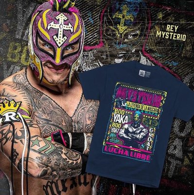 [美國瘋潮]正版WWE Rey Mysterio Lucha Libre T-shirt 飛人619最新面具鬥魂衣服預購